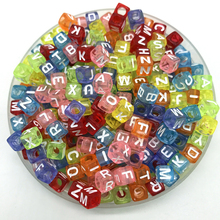100 pçs 6mm carta contas mix cor forma quadrada 26 alfabeto encantos diy contas para pulseira colar jóias fazendo 2024 - compre barato