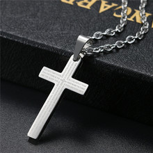 New 316L Stainless Steel Prayer Cross Bible Pendant Necklace with Chain Fashion Jewerly Gold Black Blue Silver Color Selection 2024 - buy cheap