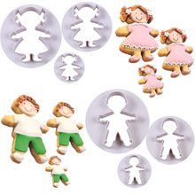 3pcs/set Girls Boys Plastic Cookie Cutter Fondant Biscuits Mold DIY  Cake Decorating Tools Baking Moulds Gum Paste Bakeware 2024 - buy cheap