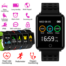 Mnwt f3 smartwatch ip68 à prova d' água bluetooth, relógio inteligente, pedômetro, monitor de frequência cardíaca, tela colorida, relógio inteligente para android ios 2024 - compre barato