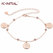 Fashion 3 OM Symbol Anklets for Women Beach Ankle Bracelet Sandals Brides Shoes Barefoot Gifts Round Disc Dangle Jewelry 2024 - buy cheap