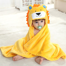 Lion Animal Cosplay Hooded Baby Infant Girl Boy Flannel Bath Towel Wrap Bathrobe Cute Cartoon Pajama Sleepwear 2024 - buy cheap
