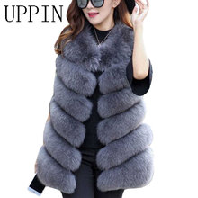 UPPIN Winter Warm Vest New Arrival Fashion Women Import Coat Fur Vest High-Grade Faux Fur Coat Fox Fur Long Vest Plus Size S-3XL 2024 - buy cheap