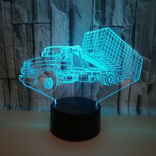 3D Container Truck Led Lamp 7 Color Changing RGB 3D USB Table Lamp Car Night Light 7 Color Changing  Christmas Decorative 2024 - buy cheap