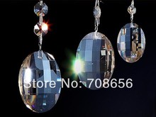 144pcs 50MM  MACHINE CUT CLEAR CRYSTAL CHANDELIER OVAL PENDANT PRISM FREE SHIPPING 2024 - buy cheap