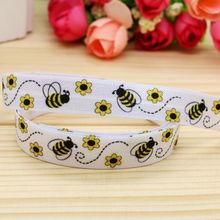 5/8'' Free shipping Fold Elastic FOE tsum printed headband headwear hair band diy decoration wholesale OEM B1285 2024 - buy cheap