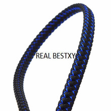 REAL BESTXY 1 Meter 12*6mm black Wide Braided Leather Cord Bracelet Findings Flat Leather Rope Thread For DIY Jewelry Making 2024 - buy cheap