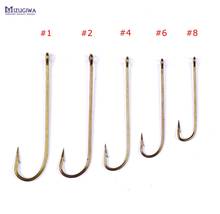 50 pcs Mizugiwa Fishing Carlisle Hooks Ringed Bronzed #1 #2 #4 #6 #8 Bait Hook Fishing Sharp Hook Tackle Fishhook Pesca Crappie 2024 - buy cheap