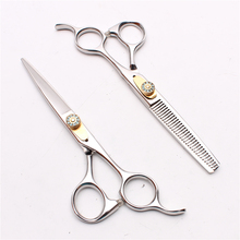 6" 17.5cm Japan 440C Customized Logo C1026 Cutting Shears Thinning Scissors Hairdressing Scissors Professional Hair Scissors Kit 2024 - buy cheap