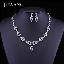 JUWANG Cubic Zircon Flower Jewelry Sets for Women Butterfly Bridal Pendant Necklace Female Jewelry Set Accessories Party Gift 2024 - buy cheap