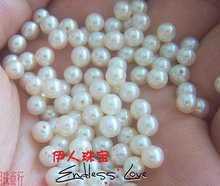 80pcs/lot Freshwater Loose Pearls, NATURAL!!! Round Shape Beads, 4-5mm Size, White Color, HALF DRILLED+FREE SHIPPING 2024 - buy cheap