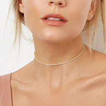Женское модное ювелирное изделие, однорядное ожерелье-чокер в стиле знаменитостей, ожерелье с воротником-стойкой 2024 - купить недорого