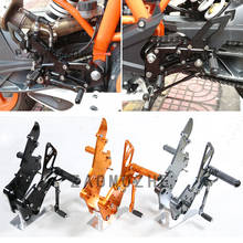 Motorcycle CNC Adjustable Rider Rear Sets Rearset Footrest Foot Rest Pegs For KTM Duke 125 200 390 2011 2012 2013 2014 2015 2016 2024 - buy cheap