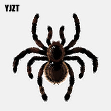 YJZT 13*13,5 см страшный пушистый паук ползать Декор Автомобильные наклейки цветные бампер наклейки на автомобильные окна 11A0592 2024 - купить недорого