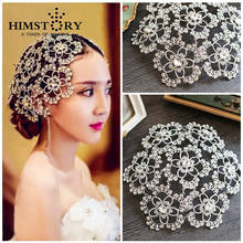 European Vintage Prom Pageant Crown Rhinestone Flower Bridal Headband Bridal Headpiece Tiara Wedding Hair Accessories 2024 - buy cheap