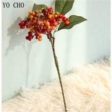 YO CHO искусственные влагозапасающие растения искусственные ягодные ветки, маленькие ягоды ягод для украшения стола дома, свадьбы, Рождества 2024 - купить недорого