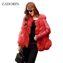 ZADORIN 3XL Winter Fashion Women Luxurious FAUX Fur Coat High Quality Elegant Ladies Fur Jacket Pink White Black Fur Overcoat 2024 - buy cheap