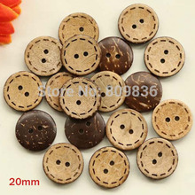 50pcs/lot Size:20mm(13/16'')  Coconut Shell 2 Holes natural Sewing Buttons for garment DIY Scrapbooking (SS-707-2) 2024 - buy cheap