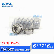 [SF606ZZ-P6] Frete Grátis 10 pcs de alta qualidade em aço inoxidável rolamento de esferas SF606ZZ SF606 SF606ZZ DDLF-1760ZZ 6*17*19*6*1.2mm 2024 - compre barato