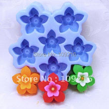 Atacado!!1pcs molde seis flores (h0147) molde de sabão artesanal de silicone molde diy 2024 - compre barato