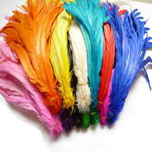 500pcs/lot Natural rooster feathers coque feather Dyed chicken feather 30-35cm 12-14 inches rooster tail feather 2024 - buy cheap
