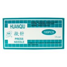 Huanqiu-aguja de acupuntura desechable, pasta de acupuntura estéril, acupuntura y moxibustión, 100 Uds. 2024 - compra barato