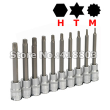 Enchufe y broca de 1/2 "Dr. 100mm de longitud, hexagonal, Torx o Spline 2024 - compra barato