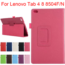 For Lenovo tab 4 8 8504 Cover Case, Tab4 8.0" 8504N PU Leather Bag sleeve for lenovo 8504f Tab 4 8.0 inch Protector Shell Skin 2024 - buy cheap