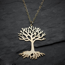 Tree of life necklace pendant women gold silver plated geometric family tree jewelry 2024 - buy cheap