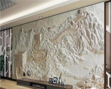 Papel parede mural wallpaper Stereoscopic TV backdrop sandstone relief  3d room wallpaper landscape 2024 - buy cheap