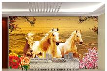 Custom photo wallpapers 3d murals wallpaper TV backdrop Horse to success living room animal horse TV background wall papers 2024 - buy cheap