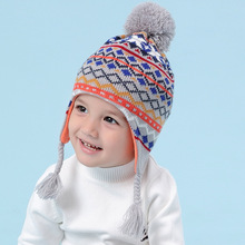 Kids Knitted Hat Scarf Children Winter Warm Hat Ear Protection Child Ear Protect Cap Warmth Sweaters Boy Snow Cap Scarves B-9487 2024 - buy cheap