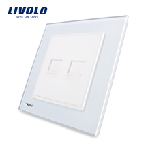 Livolo Reino estándar 2 bandas Multi-función ORDENADOR pared enchufes Panel de cristal blanco de lujo, VL-W292C-12. 2024 - compra barato