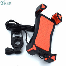 Universal bicicleta moto usb recarregável suporte do telefone durável motocicleta girando 360 graus para suzuki rf900 2024 - compre barato