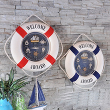 Nautical Style Welcome Decorative Life Buoy Home Decoration Accessories  Marine Beach Wall Boat Decor 2024 - buy cheap