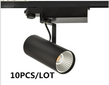 10 pçs/lote IP20 COB leds lâmpada luz Pista levou ferroviário holofotes dispositivo elétrico de iluminação para a loja loja de iluminacao 30 W AC 240 V 2024 - compre barato