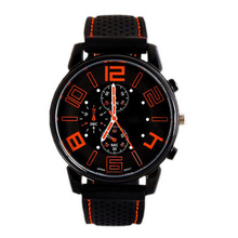 Men Quartz Analog Watch Silicone Strap Band Round Dial Sport Wristwatch LL@17 2024 - buy cheap