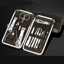 12 em 1 Pinça Inoxidável Cortador De Unha Set Clipper Pedicure Manicure Caso Kit Conjunto Dedo Alicate de Unhas arte 12 em 1 conjunto 2024 - compre barato