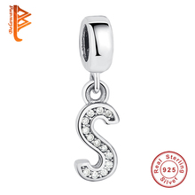 Brand New 925 Sterling Silver Alphabet S European Letter Charms Beads Fit Original BW Bracelet Necklace Pendant DIY Jewelry 2024 - buy cheap