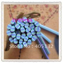 i-03 Free Shipping 100pcs 5mm Blue Christmas Gift Polymer Clay Cane Fancy Nail Art Polymer Clay Cane 2024 - buy cheap