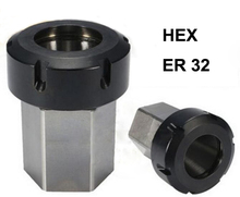 Porta-ferramenta de pinça hex er32, suporte para mola, bloco de pinça, 45x65mm para torno, mini máquina de gravura 2024 - compre barato
