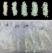 SS3-SS12 AB crystal stone 3D -1440pcs /Bag nail art Rhinestone stones gems crystals charms Flatback AB Rhinestones,1mm 2mm 3mm 2024 - buy cheap