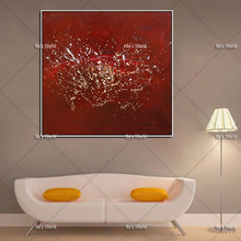 Hand-painted gold modern Oil Painting On Canvas abstract Oil Painting artwork wall decor for hotel office kid's room best gift 2024 - buy cheap