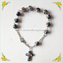 Wholesale free shipping 5 pcs/pack 8mm  cloisonne bead rosary bracelet, cloisonne rosary bangle special offer 2024 - buy cheap