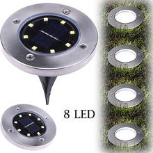 8 LED  Solar Power Buried Light Under Ground Lamp Outdoor Path Way Garden Lawn Yard Outdoor Lighting 3.429 2024 - buy cheap