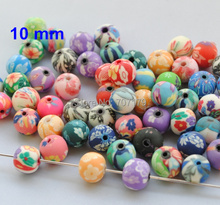100pcs/Lot, Free Shipping Good Quality Assorted Colors 10mm Ball Round Polymer Clay Beads 2024 - buy cheap