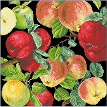 Embroidery Package  Cross Stitch Kits Unopen Luxurious  1 Piece Apple Fruit  New  Free shipping  Luxurious 2024 - buy cheap