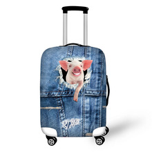 Cowboy Animal Denim Pattern Travel Accessories Suitcase Protective Covers 18-32" Elastic Luggage Dust Cover Case Stretchable Bag 2024 - buy cheap