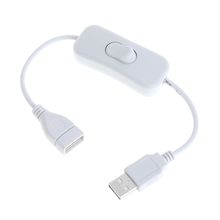 New 28cm USB 2.0 A Male to A Female USB Extension Extender White Cable With Switch ON OFF Cable 2024 - buy cheap
