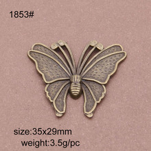 Pingente folheado a borboleta de 35x29mm, pingente folheado a bronze antigo de 20 pol. para joias diy 2024 - compre barato